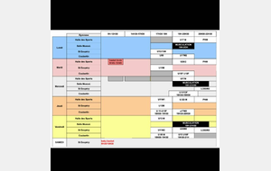 PLANNING PROVISOIRE