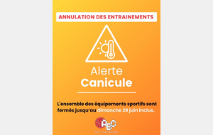 CANICULE : ANNULATIONS