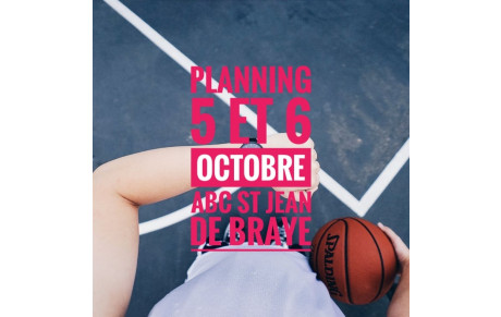 Planning 5 et 6 octobre 2019