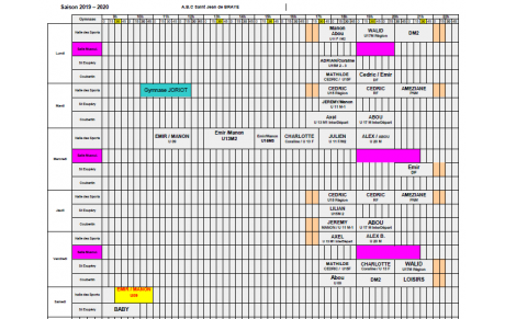 Planning définitif