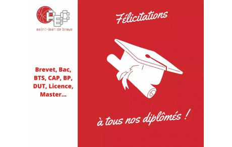 Félicitations aux diplômés 