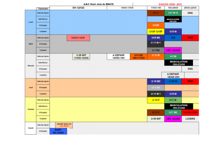 PLANNING ET PERMANENCES
