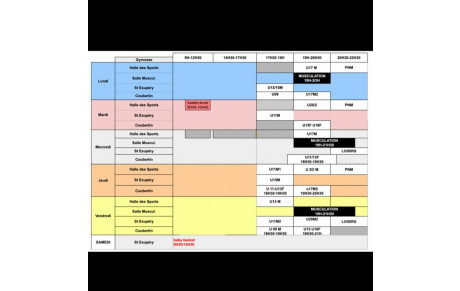 PLANNING PROVISOIRE