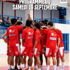 🏀 PROGRAMME DU SAMEDI 19 SEPTEMBRE 🔴⚪